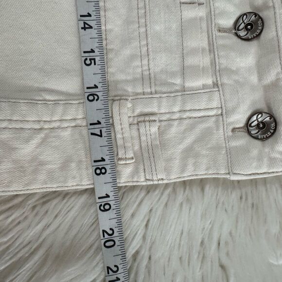 Style & Co. Cream Button-Front Jacket - Picture 3 of 9